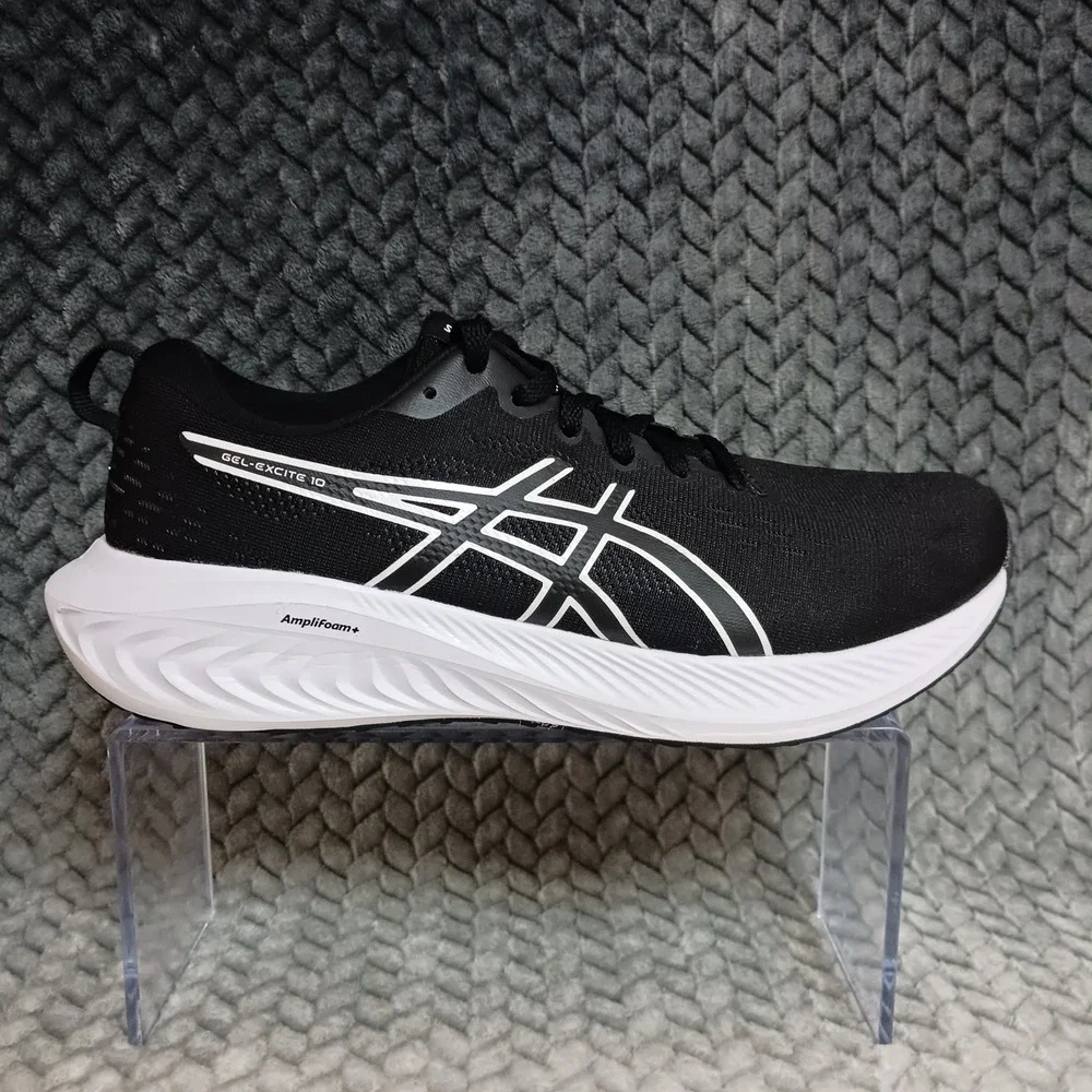 Asics Black and White Athletic Running Shoes